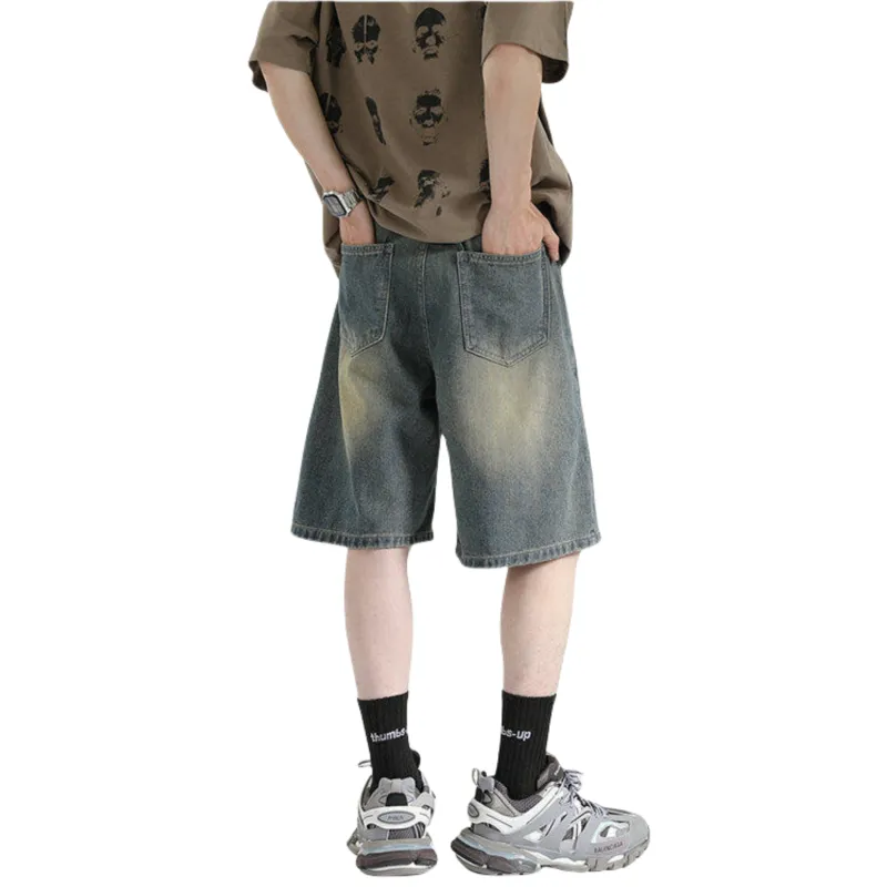 PAINT STAIN Denim Shorts Unisex-24