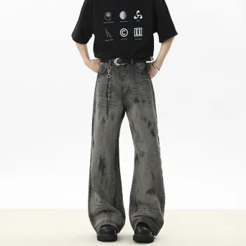 WARNING LIGHT Jeans Unisex Wasteland Gray