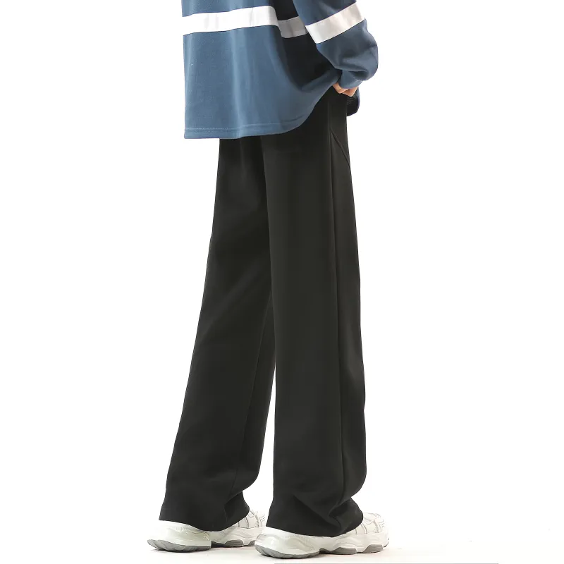 WARNING LIGHT Knitted Sports Pants Unisex Gray-14