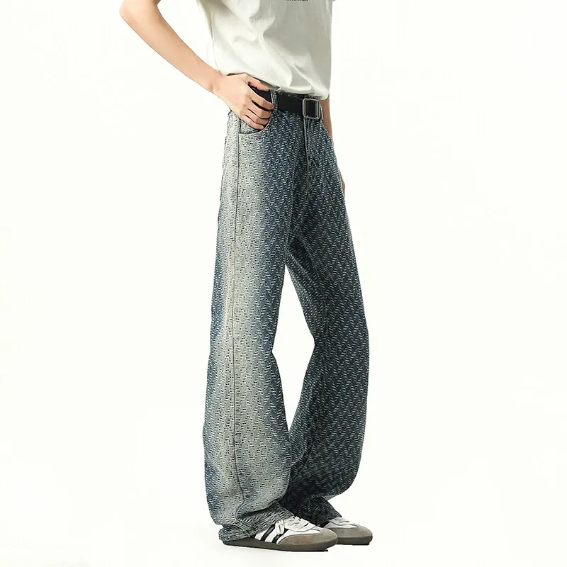 WARNING LIGHT Jeans Unisex Blue-1