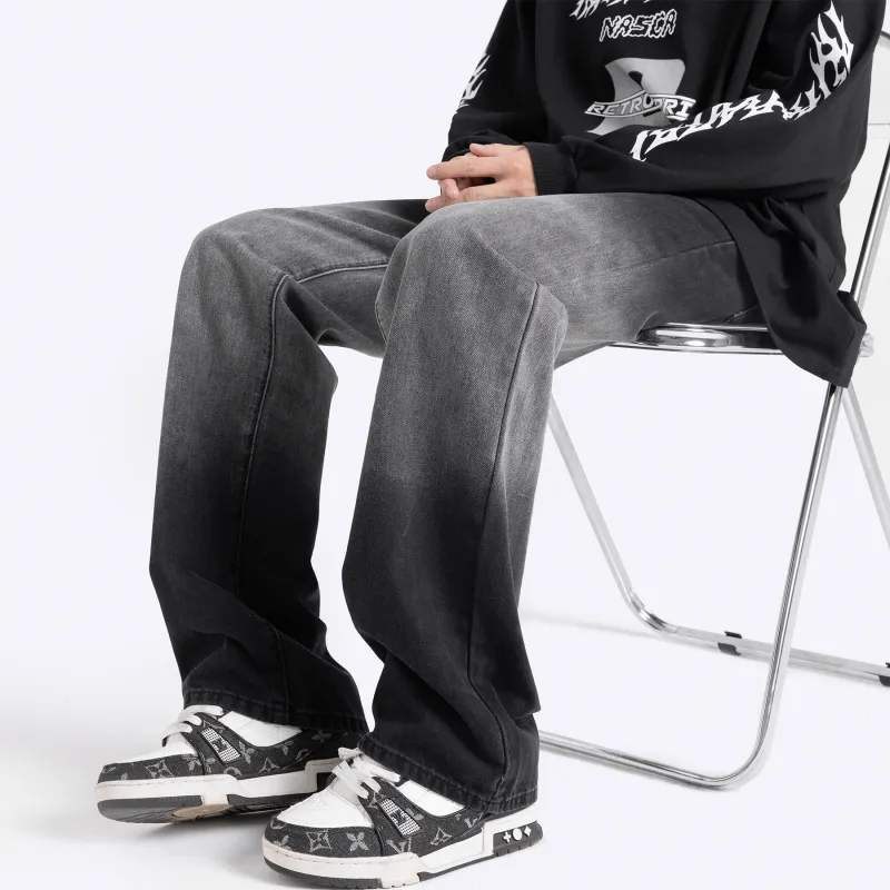 WARNING LIGHT Jeans Unisex Black-5