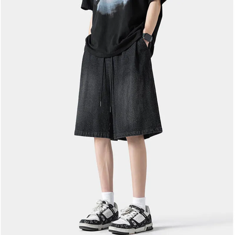 WARNING LIGHT Denim Shorts Unisex-6