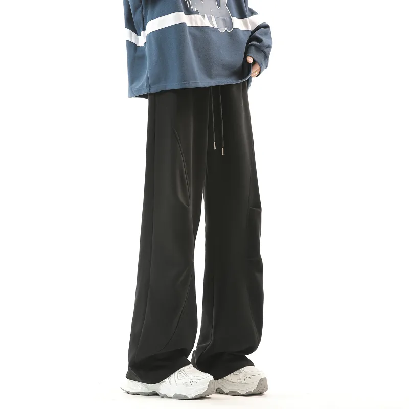 WARNING LIGHT Knitted Sports Pants Unisex Gray-12