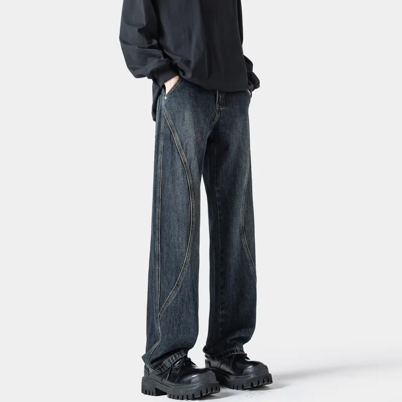WARNING LIGHT Jeans Unisex Blue-2