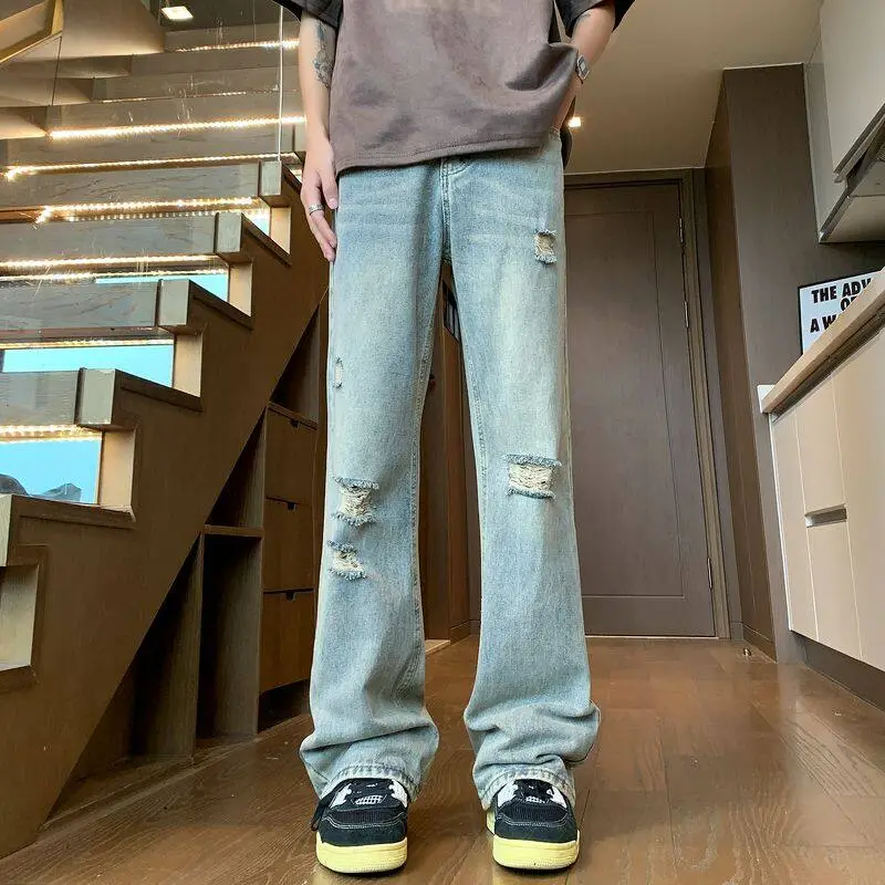 WARNING LIGHT Jeans Unisex Blue-2