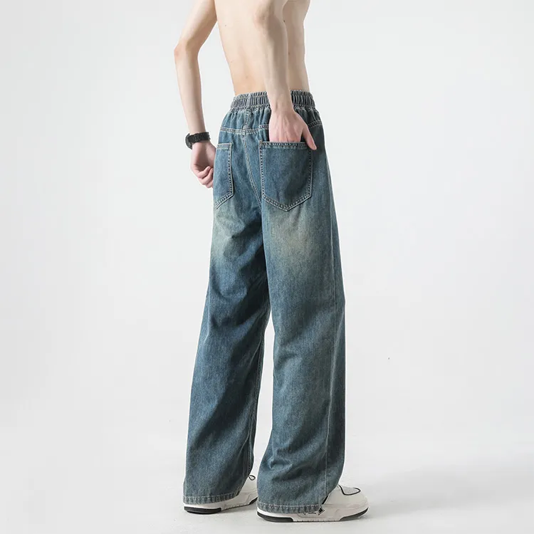 WARNING LIGHT Jeans Unisex Black-7