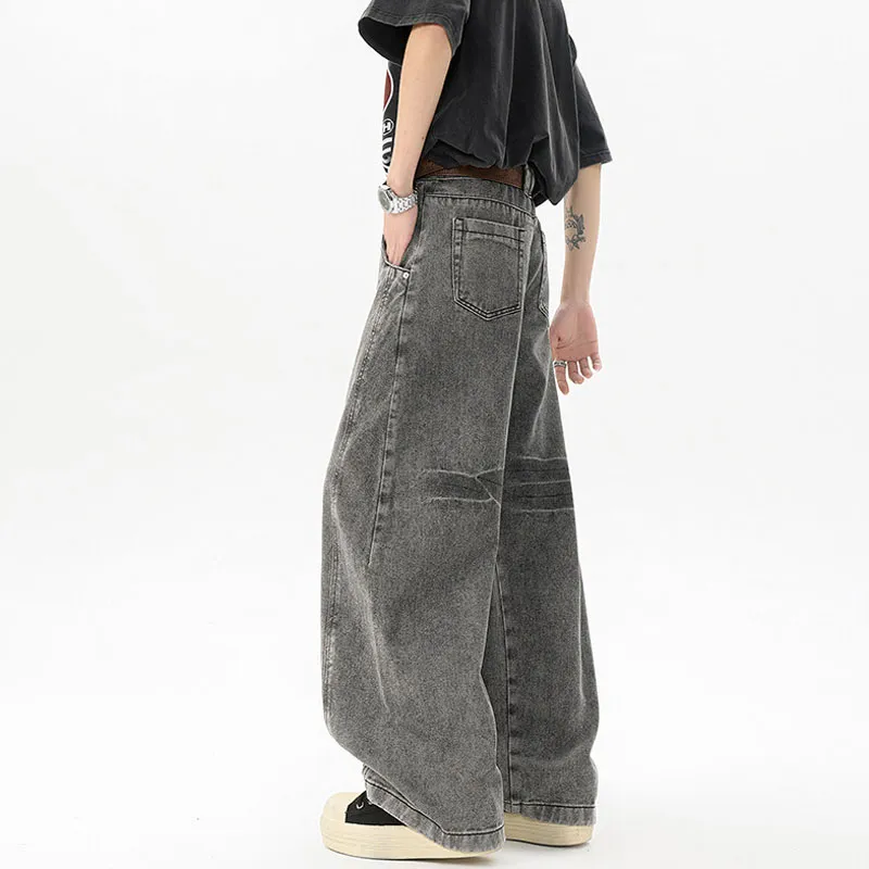 WARNING LIGHT Jeans Unisex Black Gray Color-1