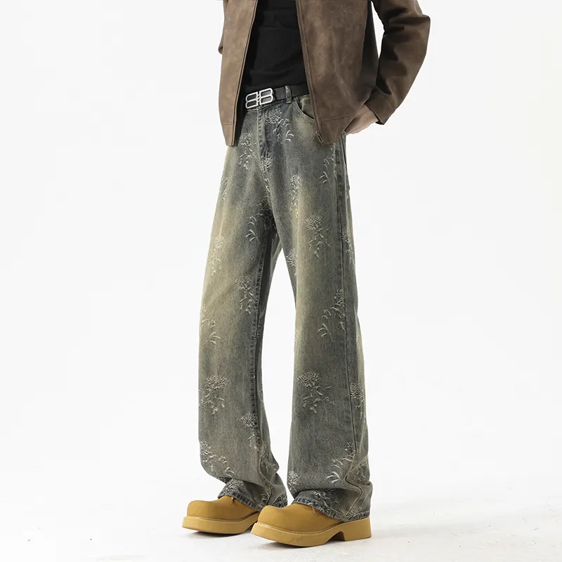 WARNING LIGHT Jeans Unisex Gray-7