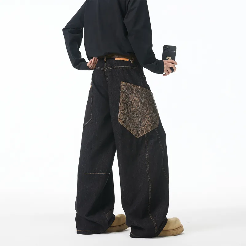 WARNING LIGHT Jeans Unisex Black-1