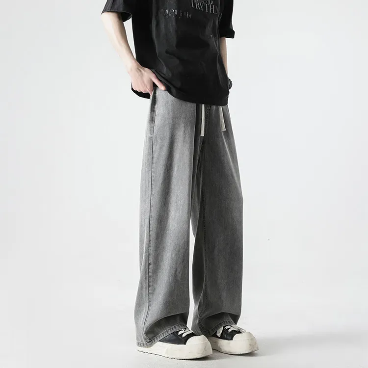WARNING LIGHT Jeans Unisex Black-10