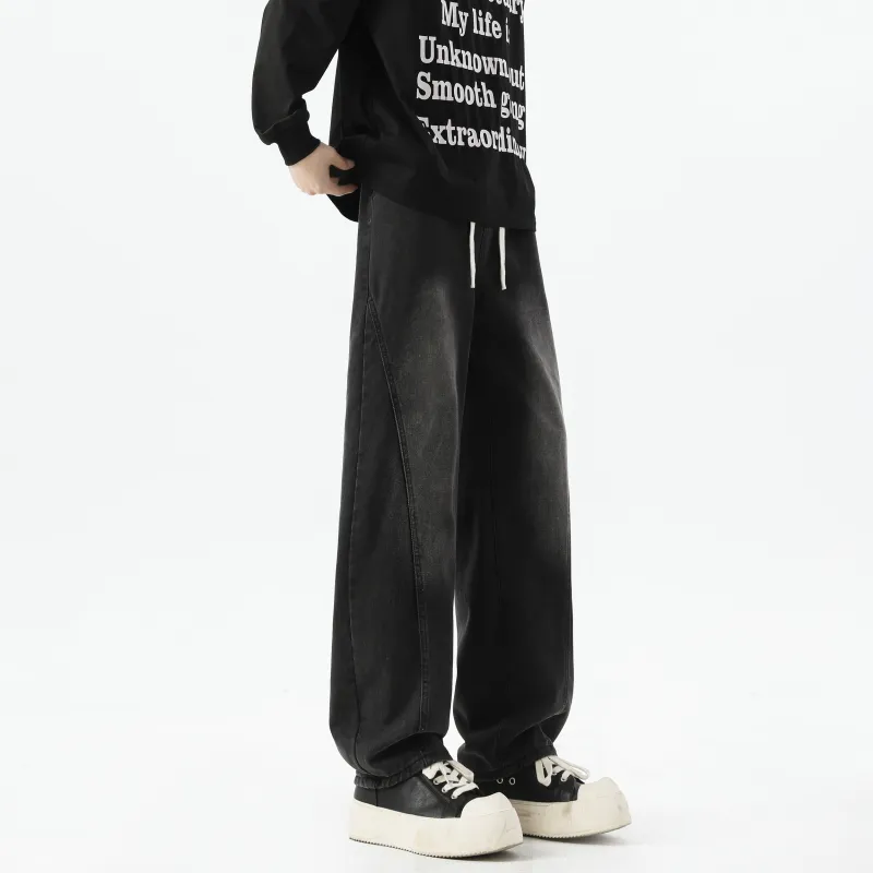 WARNING LIGHT Jeans Unisex Black-3