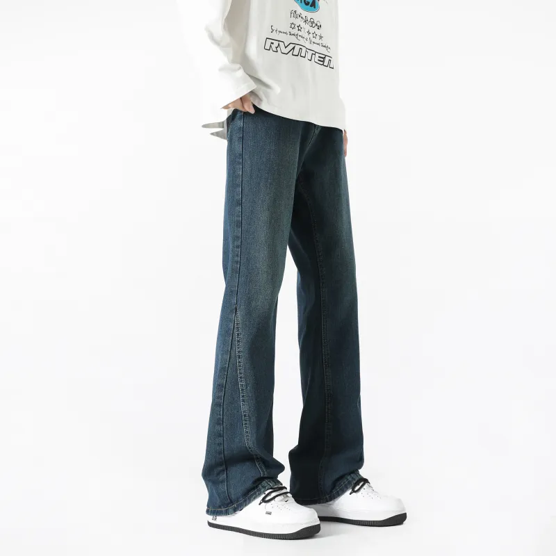 WARNING LIGHT Jeans Unisex Black Gray Color-15