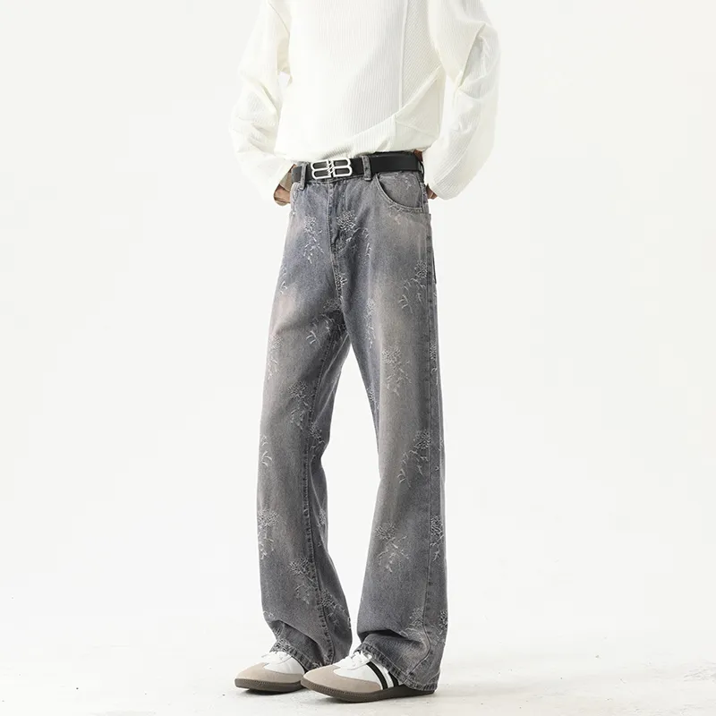 WARNING LIGHT Jeans Unisex Gray-2