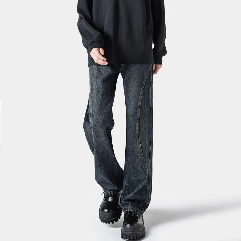 WARNING LIGHT Jeans Unisex Blue-3