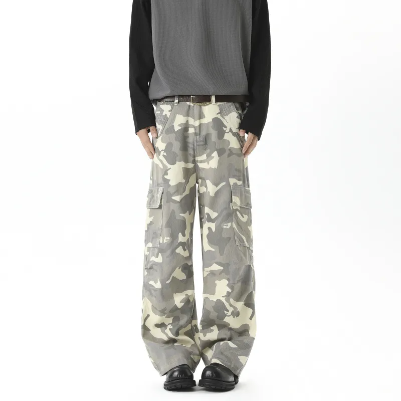 WARNING LIGHT Cargo Pants Unisex White-2