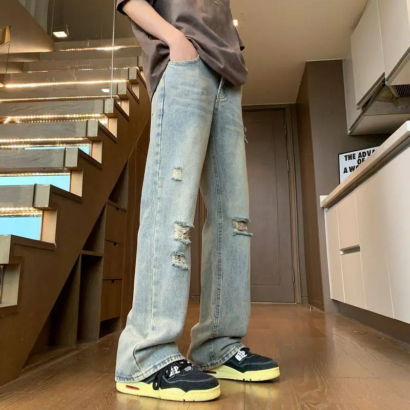 WARNING LIGHT Jeans Unisex Blue-1