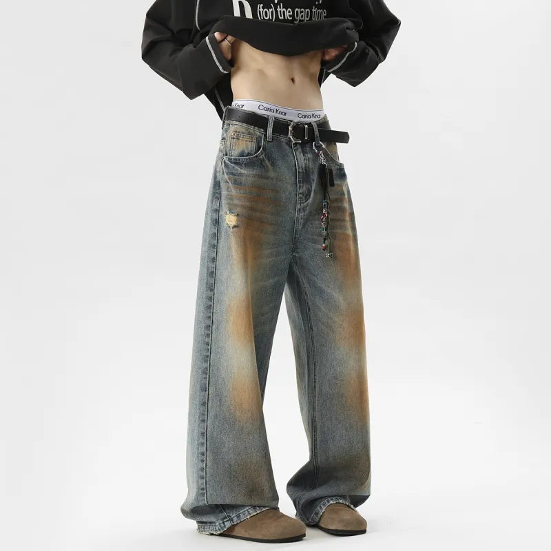 WARNING LIGHT Jeans Unisex Wasteland Blue-4