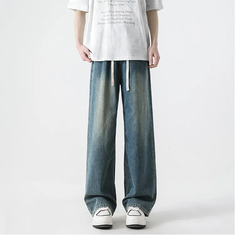 WARNING LIGHT Jeans Unisex Black-5