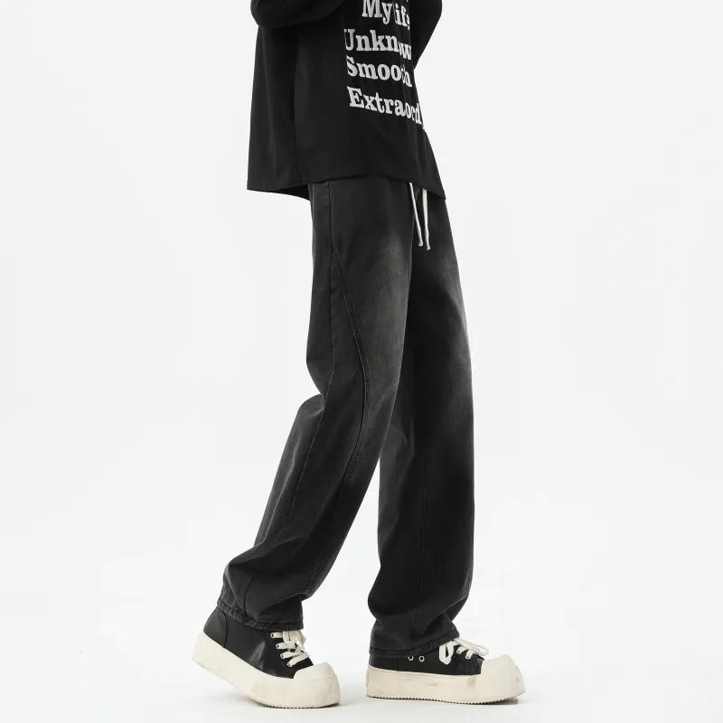 WARNING LIGHT Jeans Unisex Black-5
