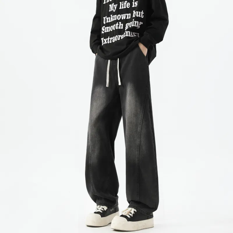 WARNING LIGHT Jeans Unisex Black-2