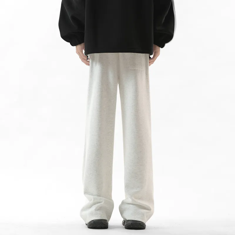 WARNING LIGHT Knitted Sports Pants Unisex Gray-8