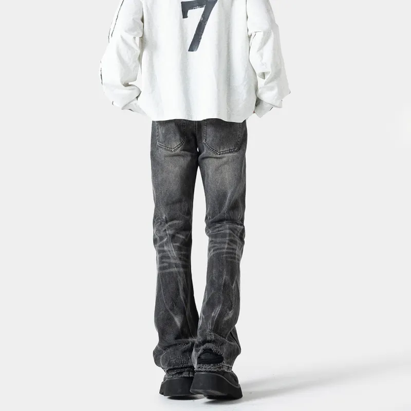 WARNING LIGHT Jeans Unisex Black-1