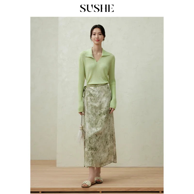 SHUXI Casual Long Skirt Women's-3