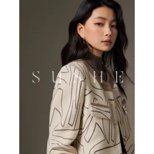 SHUXI Jackets Coats Women's Ginger Juice Milkshake