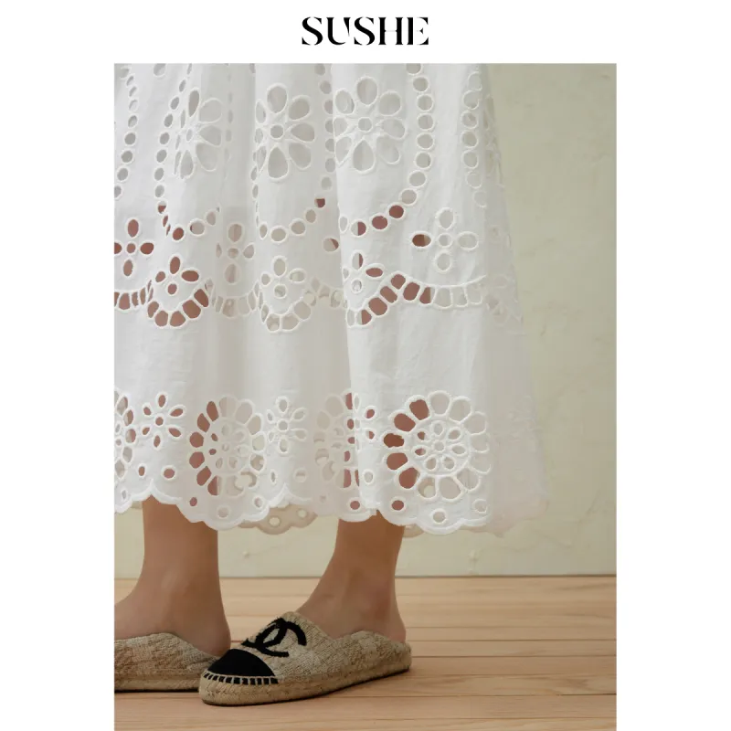 SHUXI Casual Long Skirt Women's-2