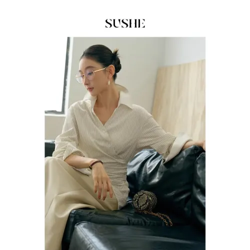SHUXI Shirt Women's Magnolia Wood