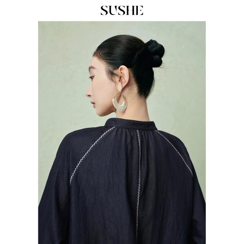 SHUXI Shirts Women's Jinyu Blue-2
