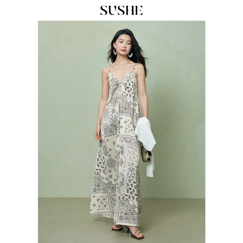 SHUXI Slip Dresses Women's Moroccan Night White-2