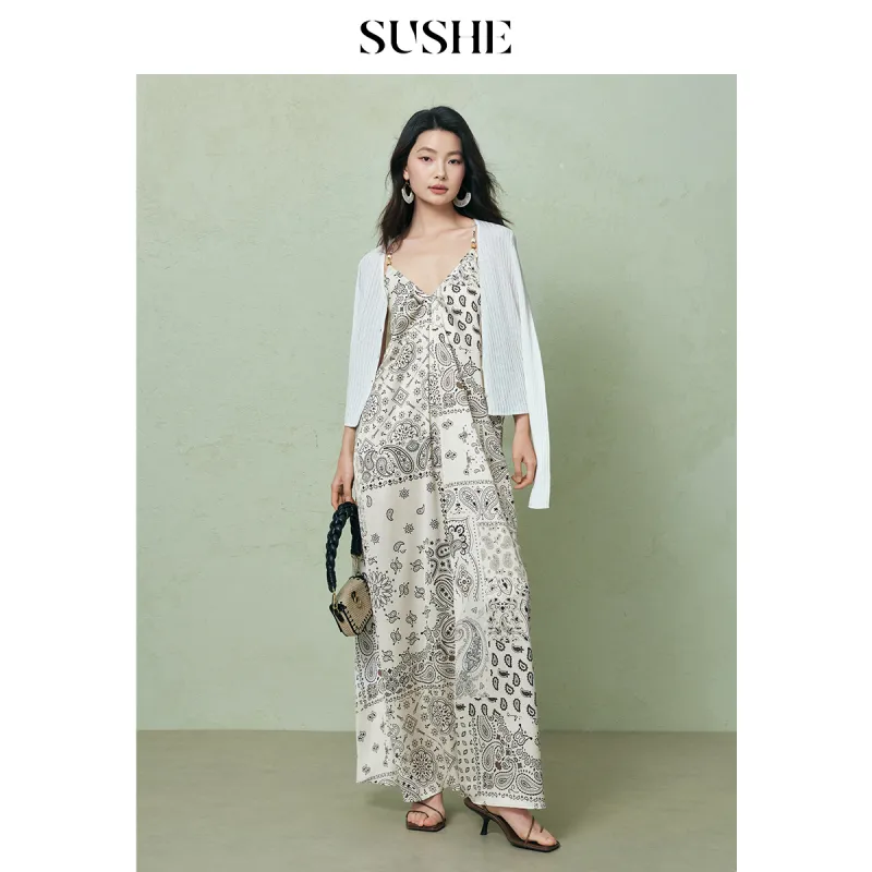 SHUXI Slip Dresses Women's Moroccan Night White-4
