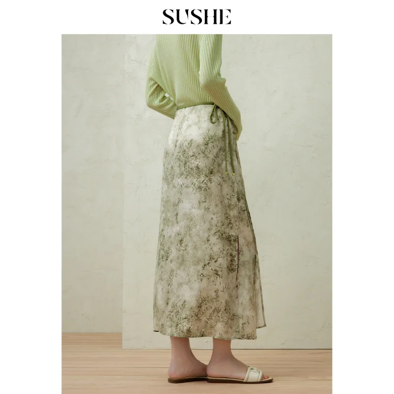 SHUXI Casual Long Skirt Women's-4