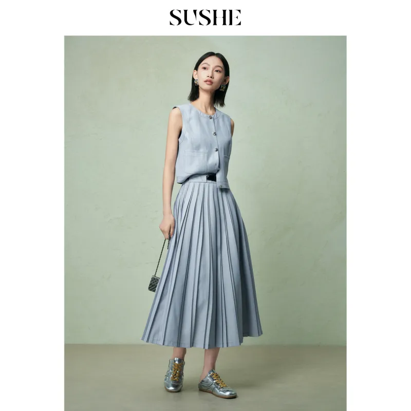 SHUXI Casual Long Skirt Women's-2