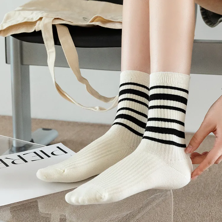 Mulong Family Mid Calf Socks Women's 5 Pack Mixed Color-2