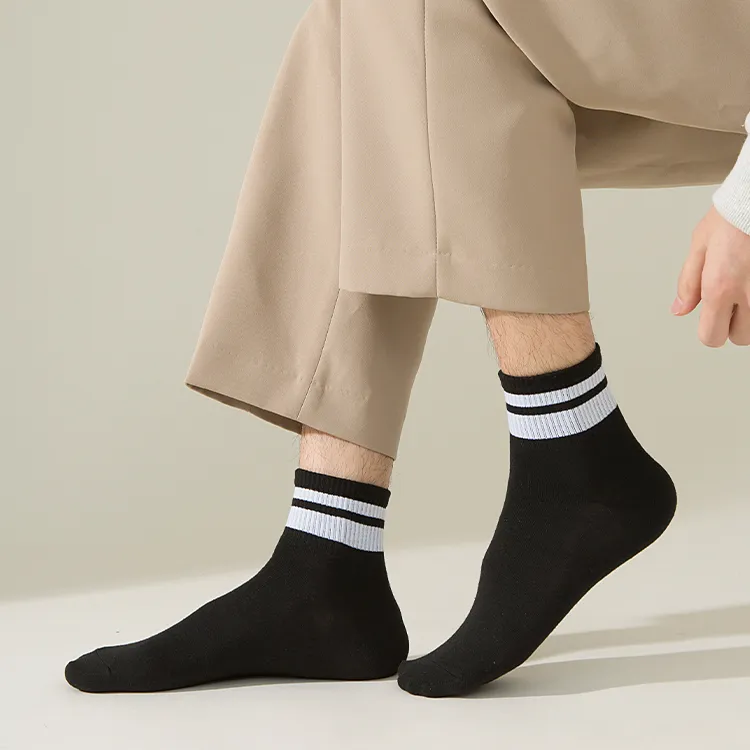 Mulong Family Mid Calf Socks Men's 8 Pack Mixed Color-27