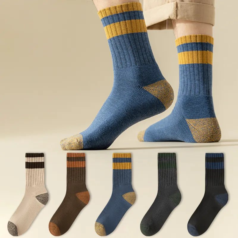 Mulong Family Mid Calf Socks Men's 5 Pack-14