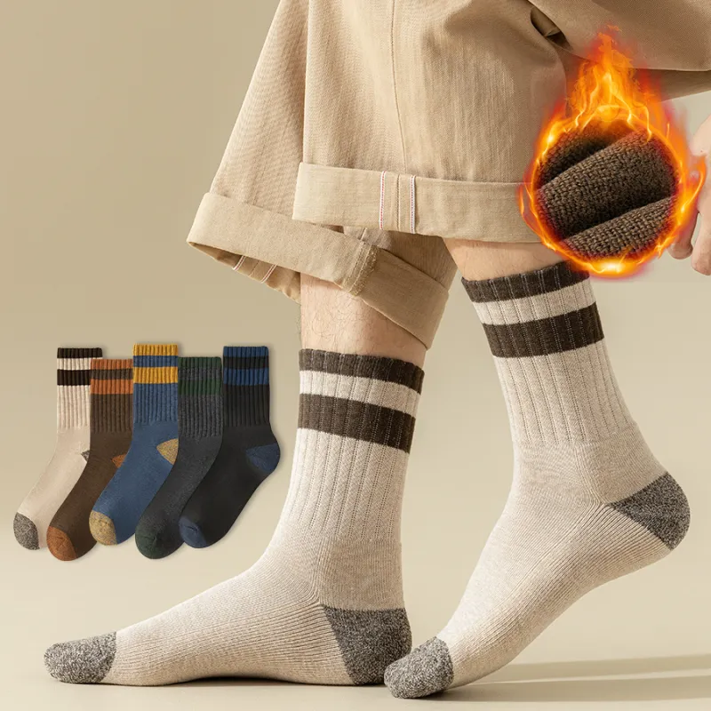 Mulong Family Mid Calf Socks Men's 5 Pack-15
