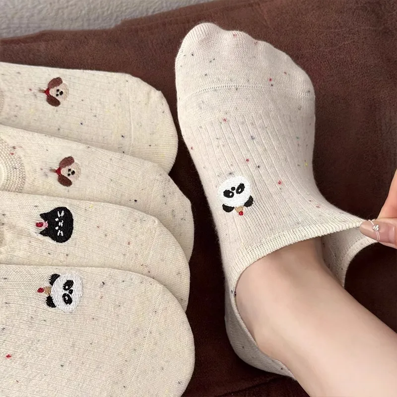 Mulong Family No Show Socks Women's 5 Pack-3