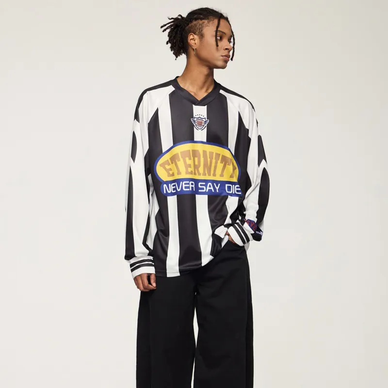 M MAICCO Shirt Men's Black White Vertical Stripes-2