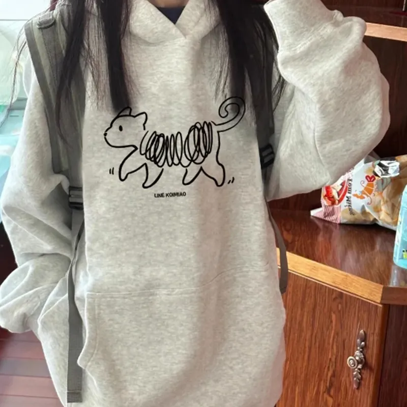 M MAICCO Sweatshirt Unisex White Gray-6