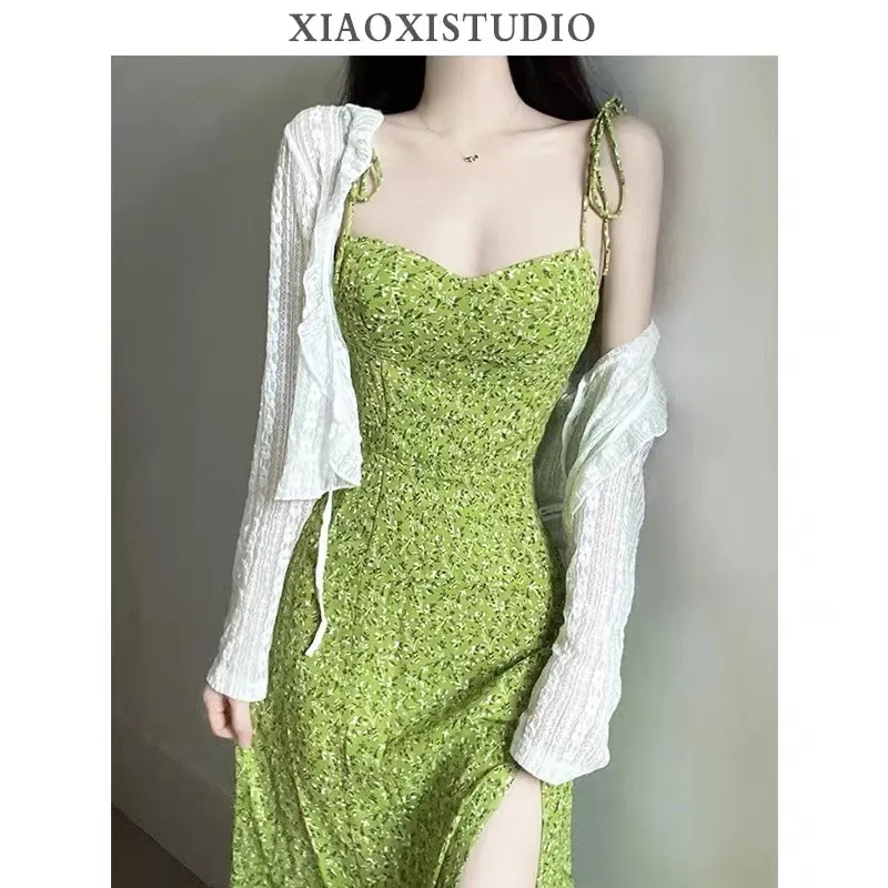 CHANGE SHE Slip Dresses Women's Avocado Green-2