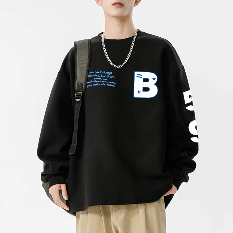 LESS BEARS Crew Neck Pullover Sweatshirt Unisex-9