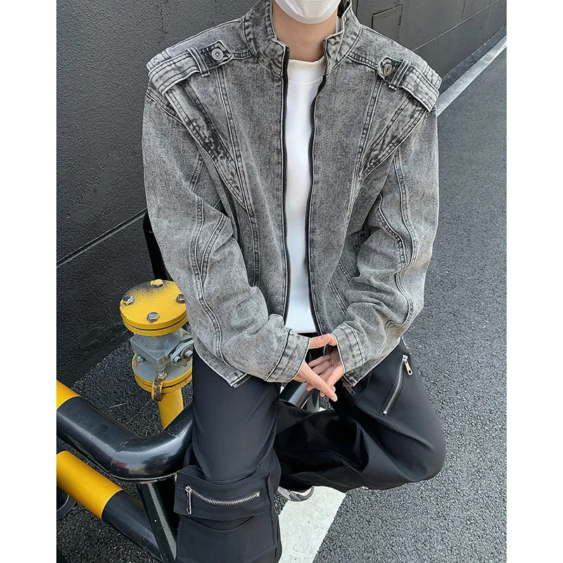LESS BEARS Denim Jacket Unisex Gray-2