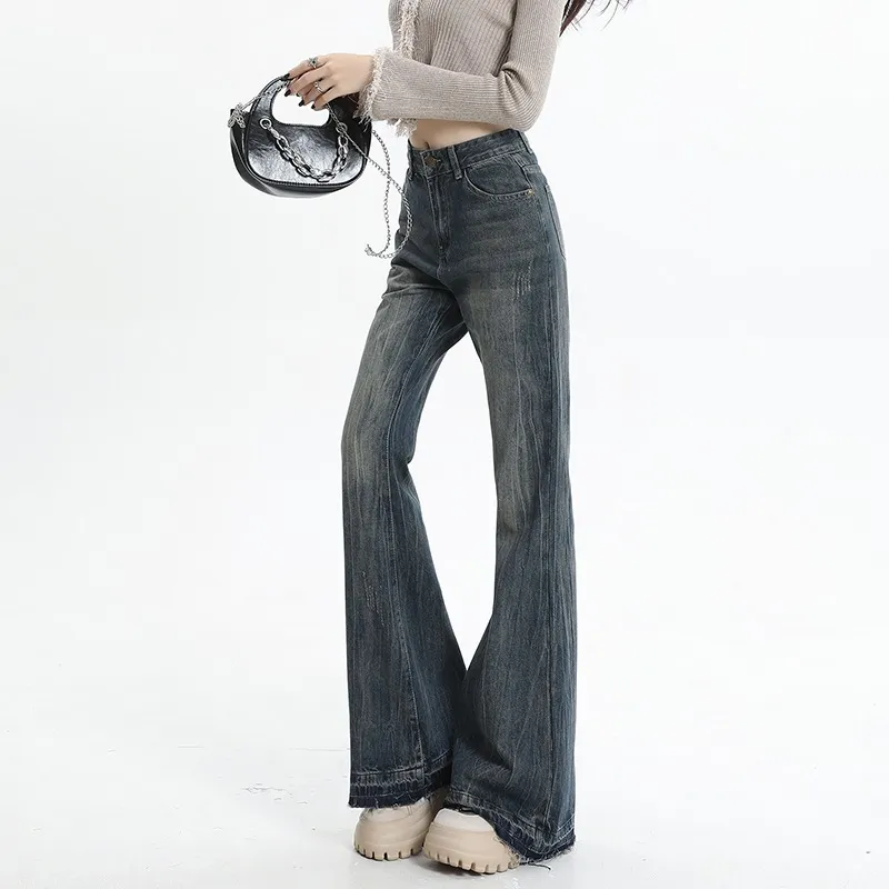 LESS BEARS Jeans Women's Vintage Blue-4