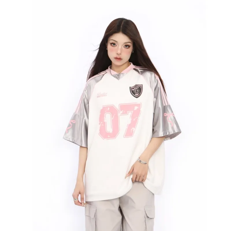 LESS BEARS Drop Shoulder Sleeve T Shirt Women's-2