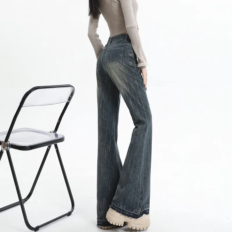 LESS BEARS Jeans Women's Vintage Blue-6