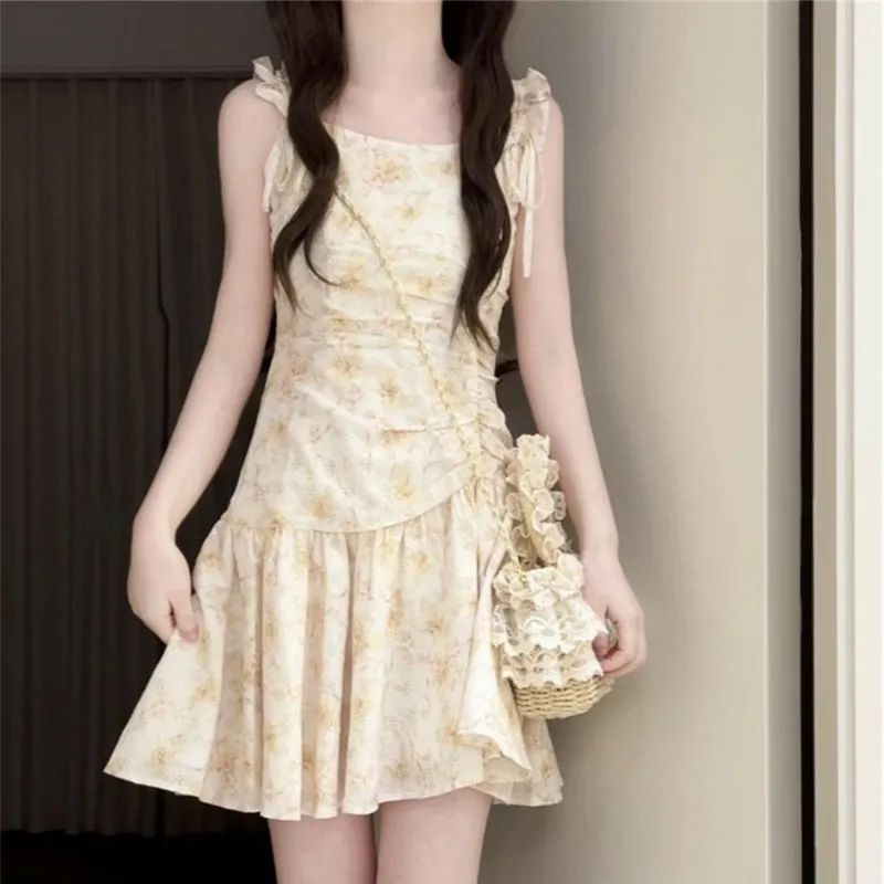 LESS BEARS Slip Dress Women's Light Yellow-6