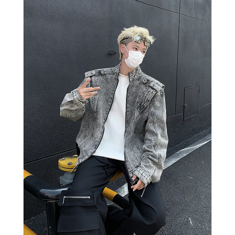 LESS BEARS Denim Jacket Unisex Gray-5